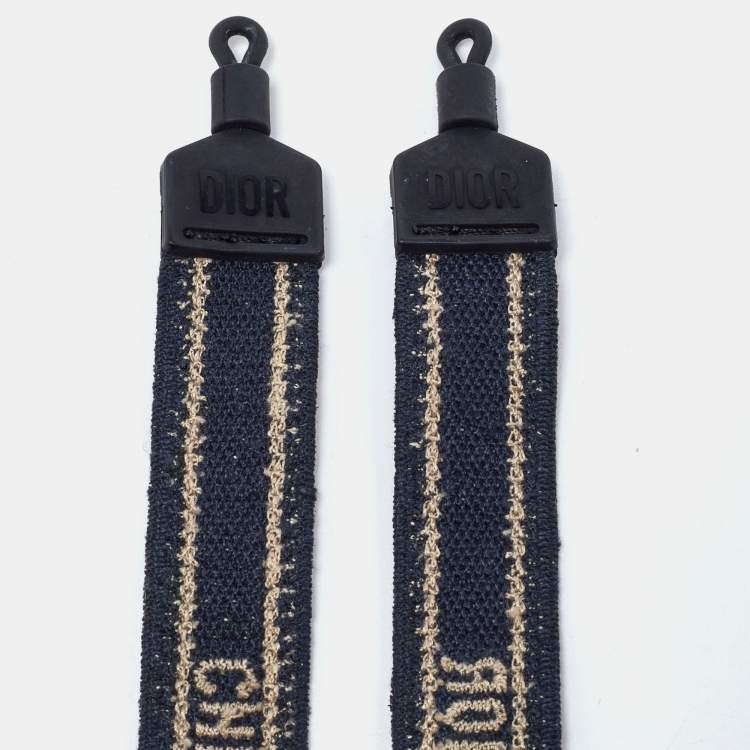 Pre Owned Dior Navy Blue Logo Embroidered Sunglasses Strap