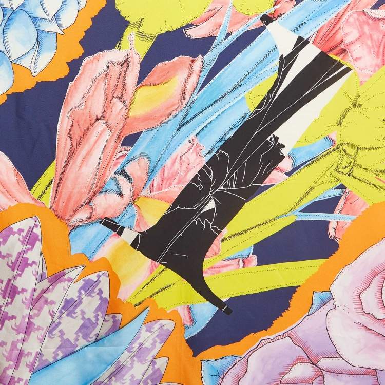 مملوكة مسبقًا Dior Multicolor Print Silk Croquis Scarf