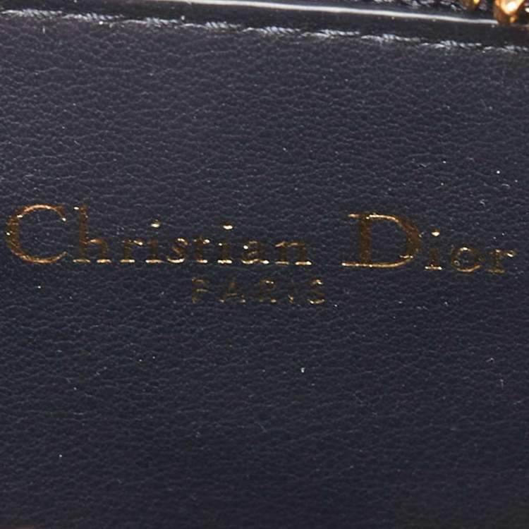 مملوكة مسبقًا Dior Black/Navy Blue Oblique Canvas and Rubber 30 Montaigne Phone Cover with Airpods Pro Case