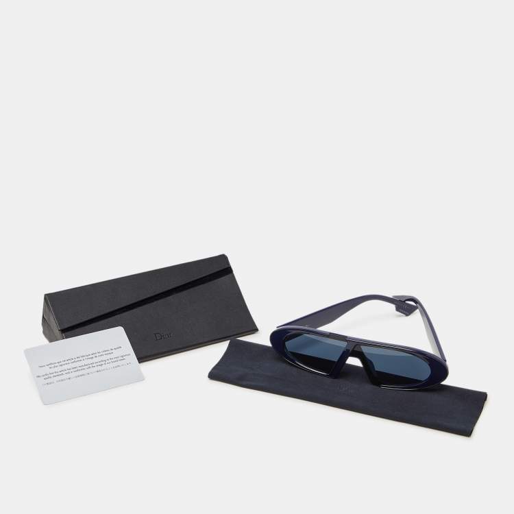 Pre Owned Dior Blue PJPA9 DiorOblique Oval Sunglasses 