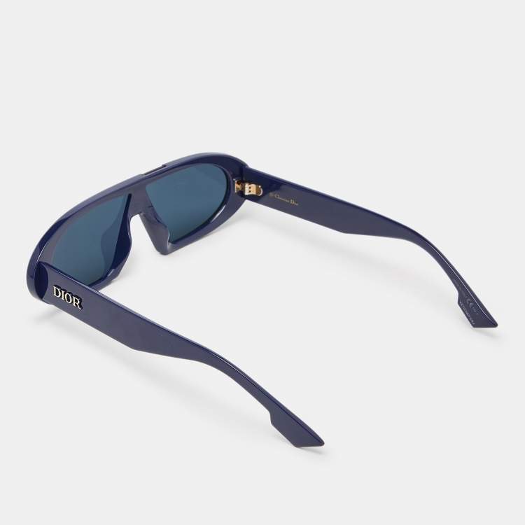 Pre Owned Dior Blue PJPA9 DiorOblique Oval Sunglasses 