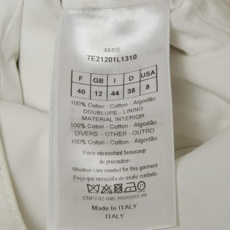 Pre Owned Christian Dior White Cotton Jacket M