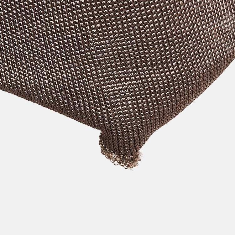 Pre Owned Christian Dior Brown Stretch Knit Sheath Dress S