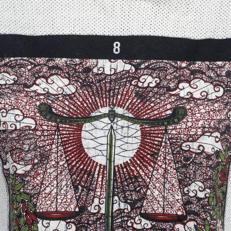 Pre Owned Dior White L'Amoureux Print Cotton T-Shirt S