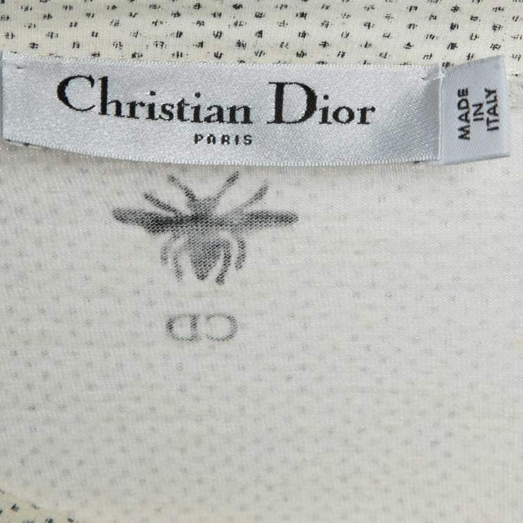 Pre Owned Dior White L'Amoureux Print Cotton T-Shirt S