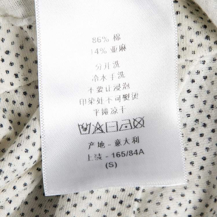 Pre Owned Dior White L'Amoureux Print Cotton T-Shirt S