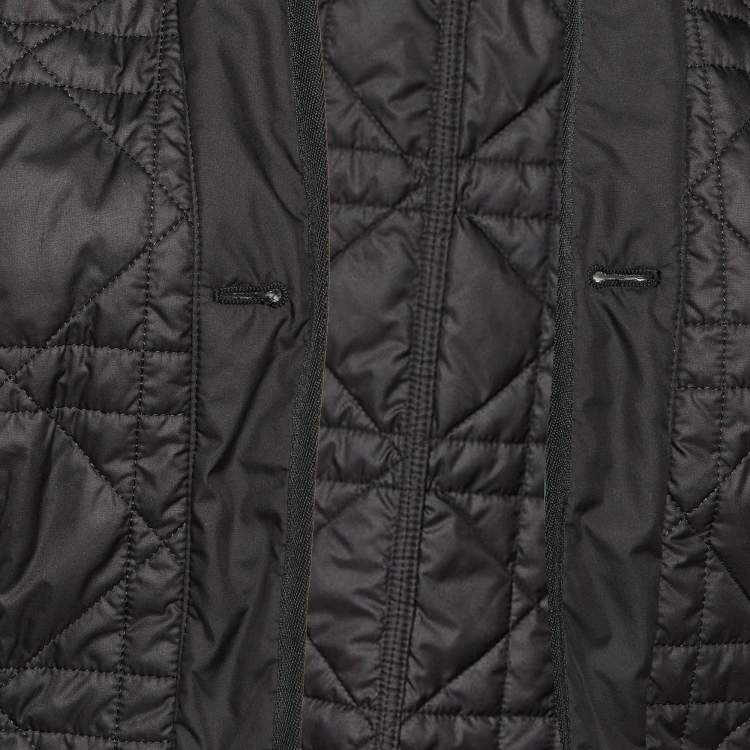 Pre Owned Dior Black Synthetic Hooded Gilet L