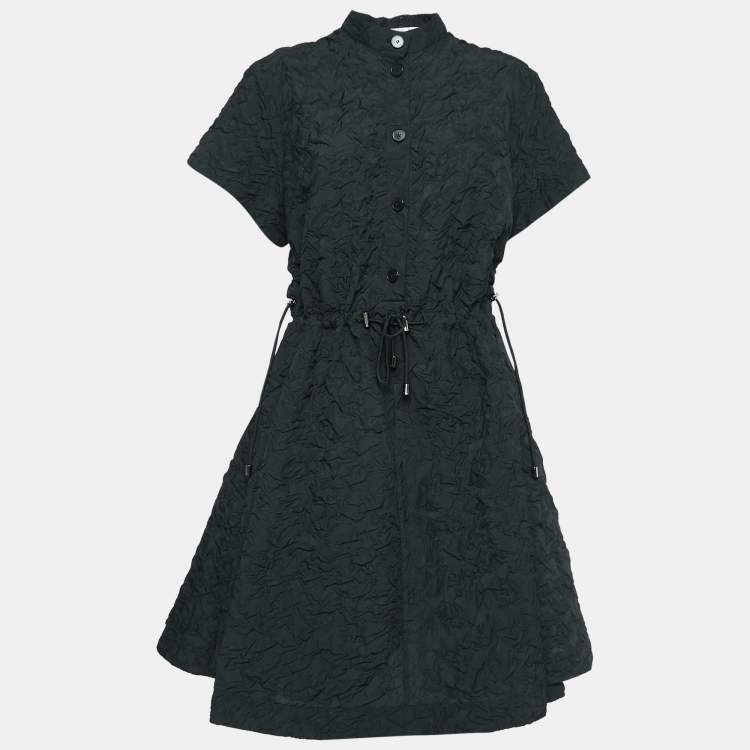 مملوكة مسبقًا Dior Black Textured Crepe A-Line Knee-Length Dress XL