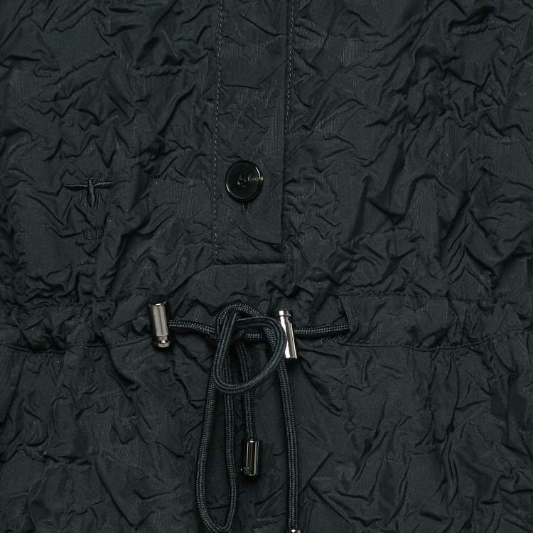 مملوكة مسبقًا Dior Black Textured Crepe A-Line Knee-Length Dress XL