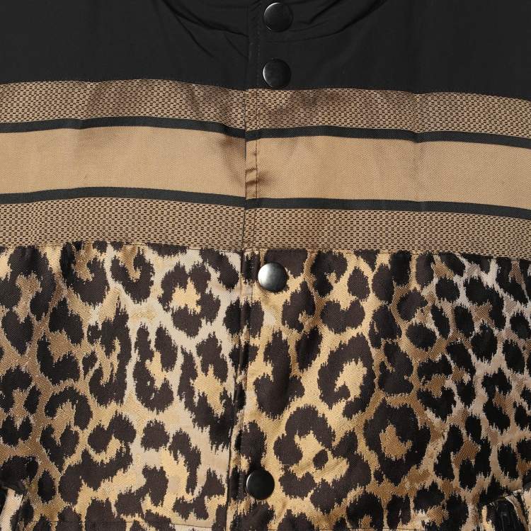 Pre Owned Dior Multicolor Leopard Print Polyester Sleeveless Reversible Jacket L