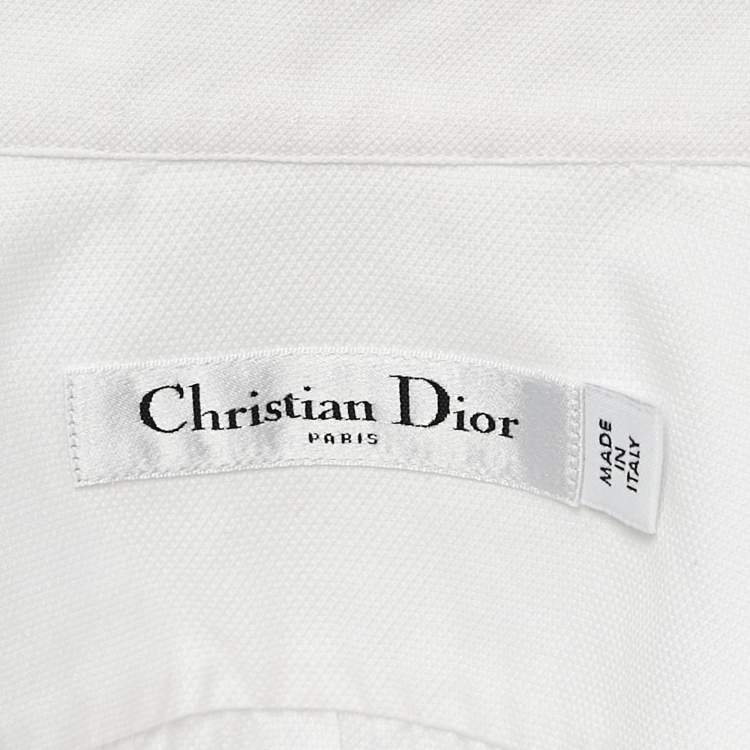 Pre Owned Dior White Cotton Flared Sleeveless Mini Dress S