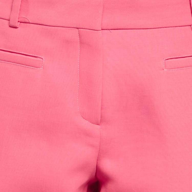 Pre Owned Christian Dior Pink Cotton Trousers L