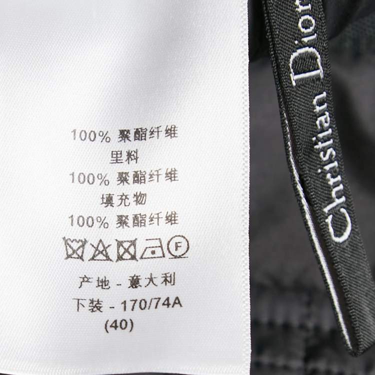 Pre Owned Christian Dior Black Synthetic Quilted A-Line Mini Skirt M