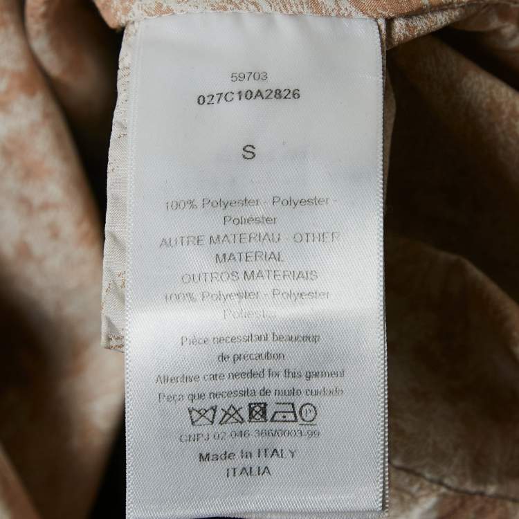 Pre Owned Christian Dior Beige Toile de Jouy Tropicalia Jacquard Windbreaker Jacket S
