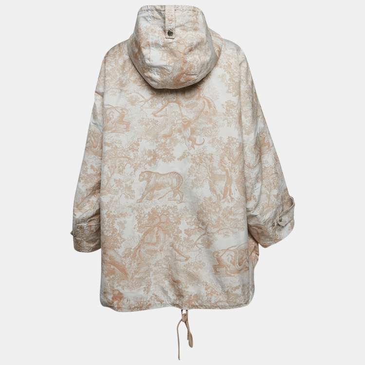 Pre Owned Christian Dior Beige Toile de Jouy Tropicalia Jacquard Windbreaker Jacket S