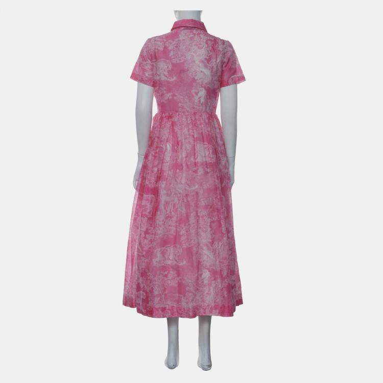 Pre Owned Christian Dior Robe Mi-Longue Dioriviera Cotton Dress