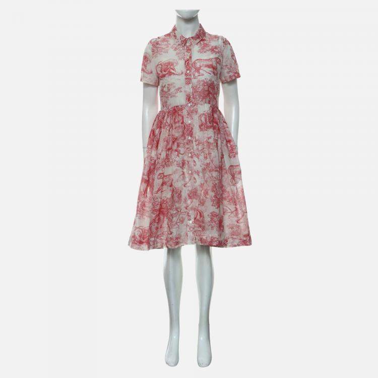 Pre Owned Christian Dior Dioriviera Cotton Dress M