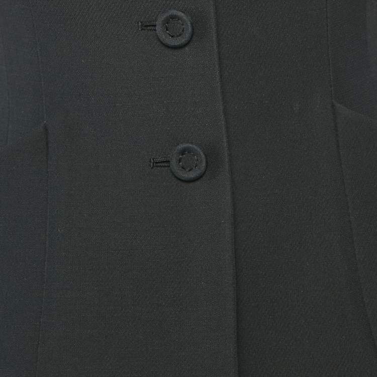 Pre Owned Dior Black Wool Blend Single Breasted Blazer S