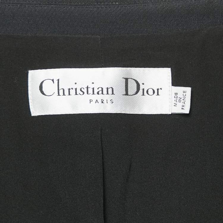 Pre Owned Dior Black Wool Blend Single Breasted Blazer S