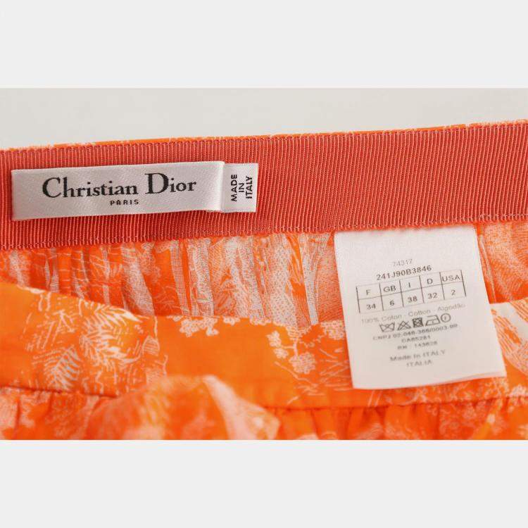 Pre Owned Christian  Dior Knee-Length Printed Skirt IT Women 38