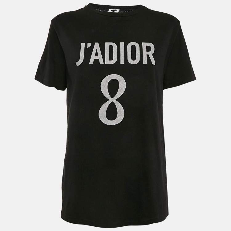 Pre Owned Dior Black Printed Cotton T-Shirt M