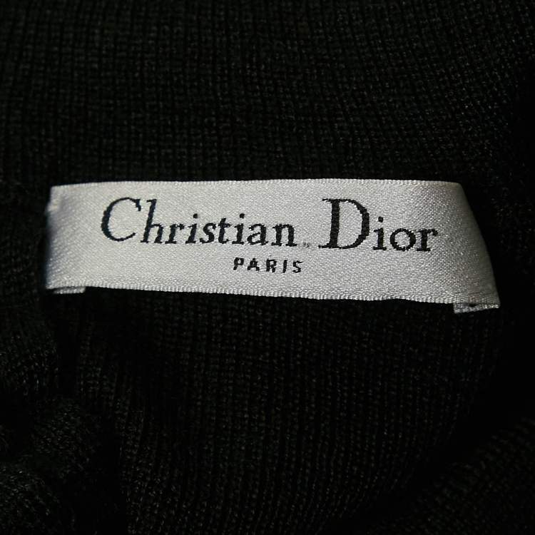 Pre Owned Dior Black Cashmere Knit Long Sleeve Turtle Neck Sweater S