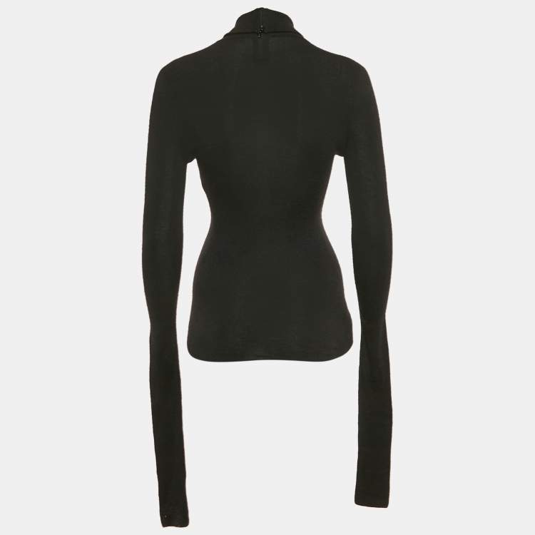 Pre Owned Dior Black Cashmere Knit Long Sleeve Turtle Neck Sweater S