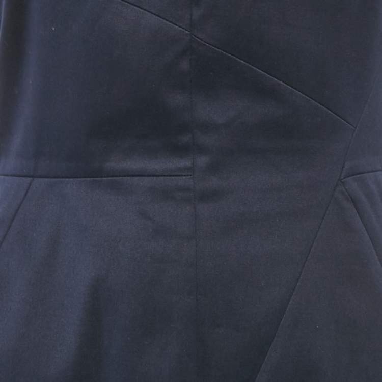 مملوكة مسبقًا Dior Navy Blue Cotton Sleeveless Short Dress M