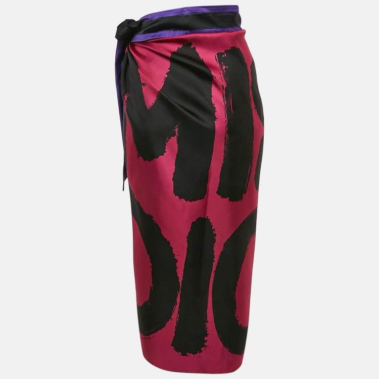 Pre Owned Christian Dior Multicolor Print Silk Double-Sided Waistband Sarong One Size