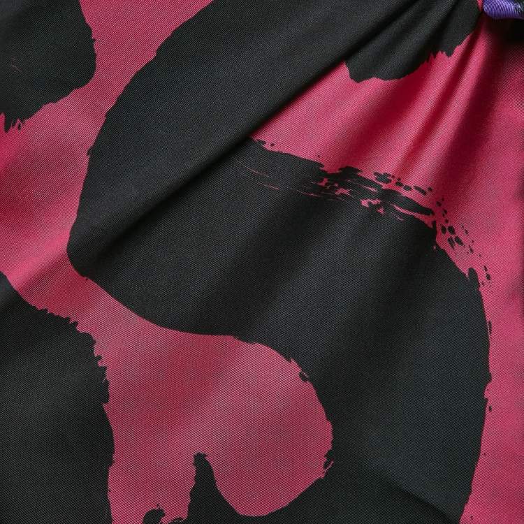 Pre Owned Christian Dior Multicolor Print Silk Double-Sided Waistband Sarong One Size
