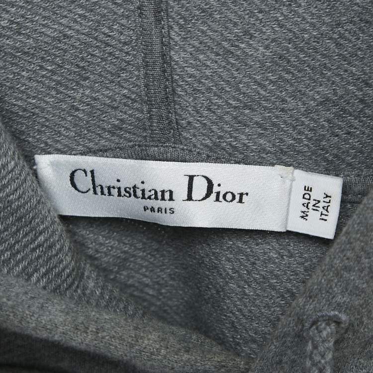 Pre Owned Christian Dior Grey Start Embroidered Sweatshirt and Shorts Sets S