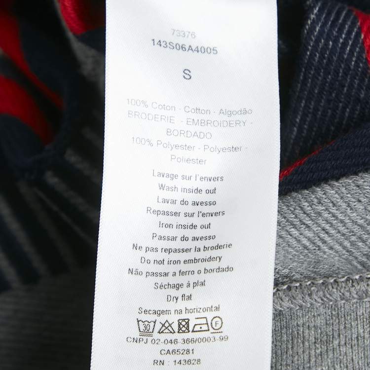 Pre Owned Christian Dior Grey Start Embroidered Sweatshirt and Shorts Sets S