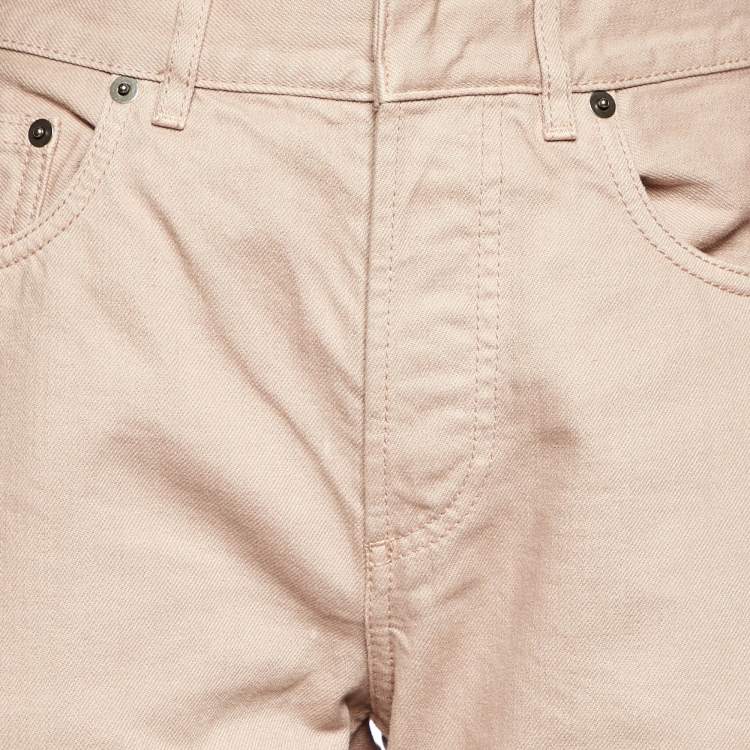 مملوكة مسبقًا Dior Dusty Pink Denim Straight Fit Jeans S/Waist 31"