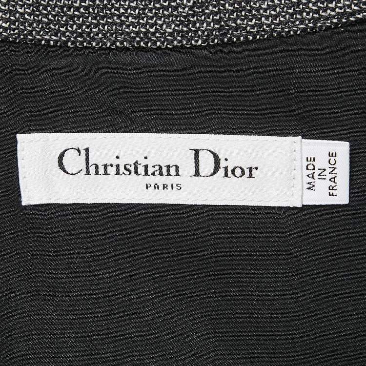 مملوكة مسبقًا Dior Black Wool Midi Wrap Dress XL