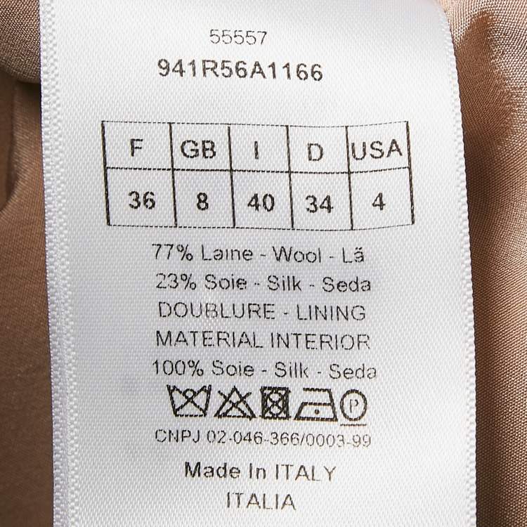 Pre Owned Dior Pink Wool Sleeveless Mini Dress S