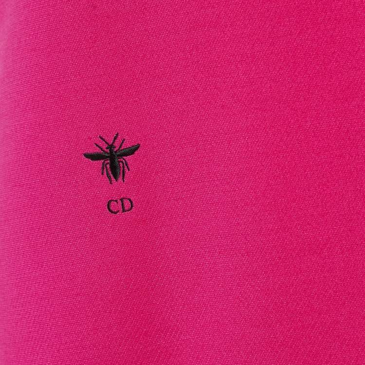 Pre Owned Christian Dior Pink Wool Blend Shift Dress L