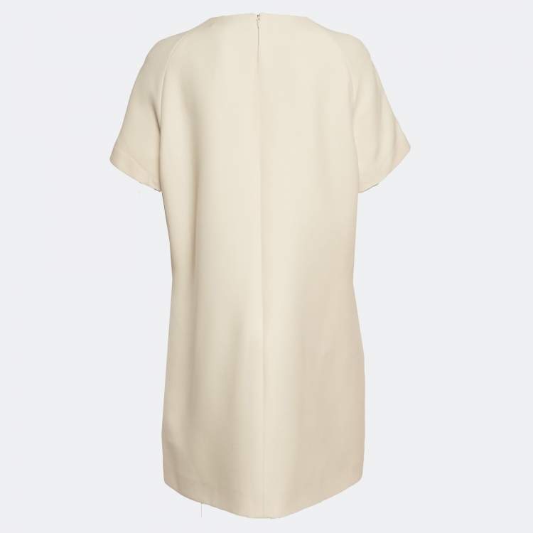 Pre Owned Dior Cream Wool Midi Dress XL