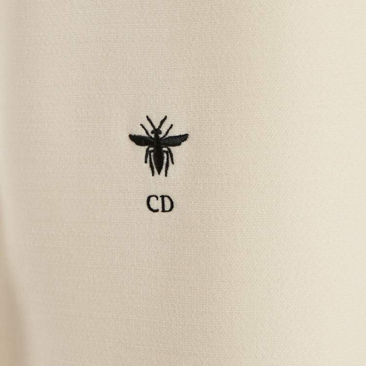 Pre Owned Dior Cream Wool Midi Dress XL