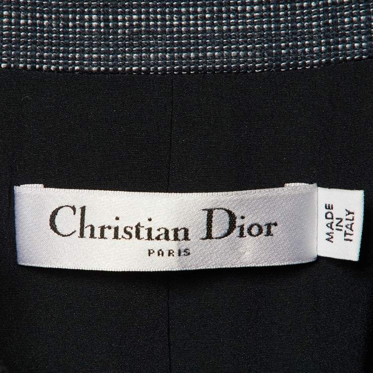Pre Owned  Dior Navy Blue Cotton Blend Belted Sleeveless Dress M