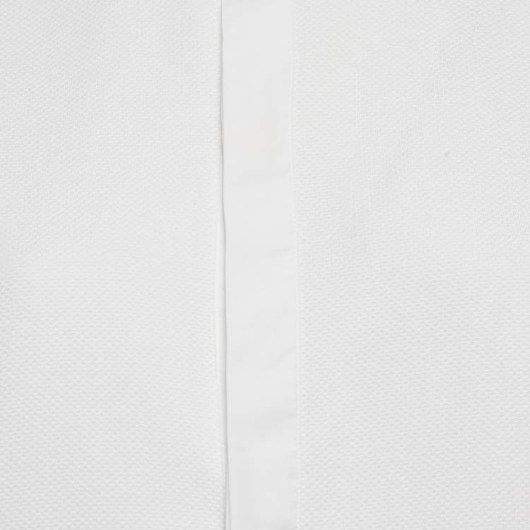 مملوكة مسبقًا Christian Dior White Paneled Cotton Shirt S