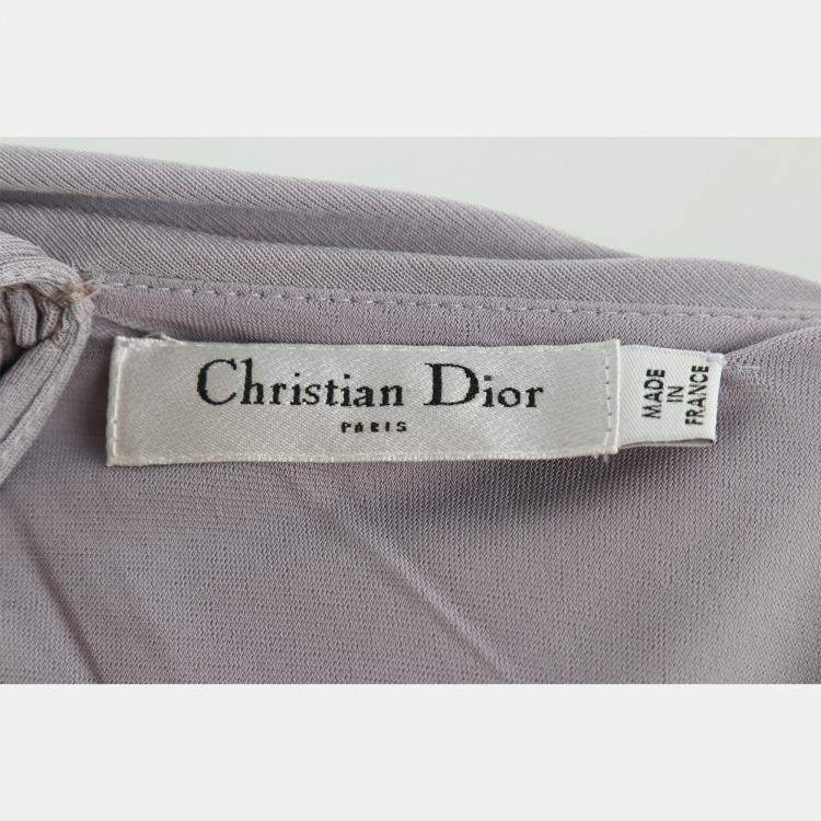 Pre Owned Dior Grey Maxi Wrap Dress UK Women 10