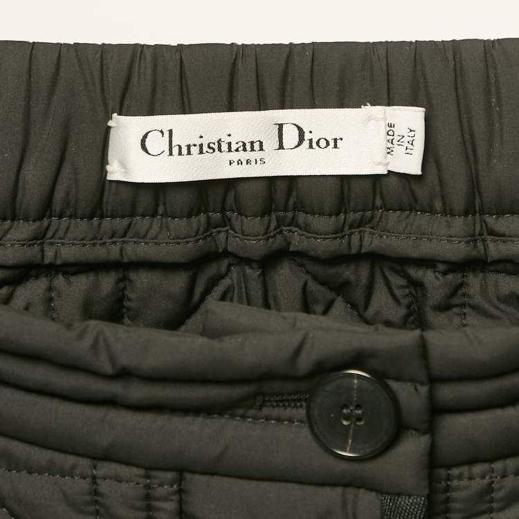 Pre Owned Christian Dior Black Macrocannage Mini Skirt S