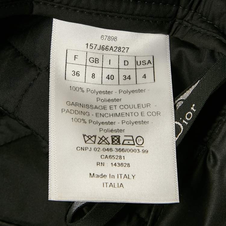 Pre Owned Christian Dior Black Macrocannage Mini Skirt S