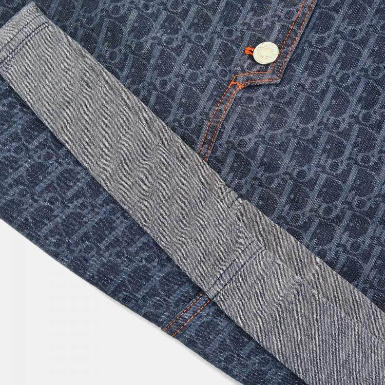 Pre Owned Christian Dior Sleeveless Indigo Denim Dress Size 36
