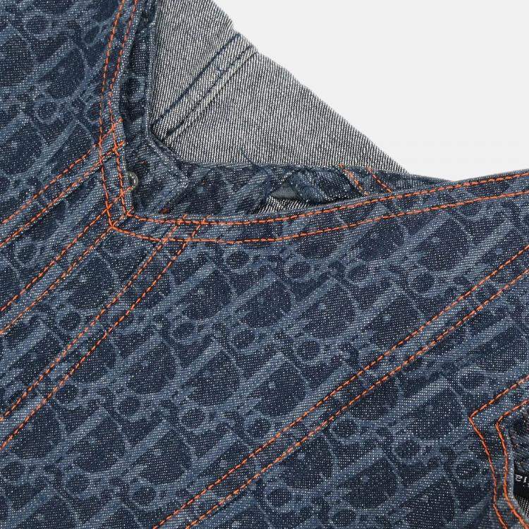 Pre Owned Christian Dior Sleeveless Indigo Denim Dress Size 36