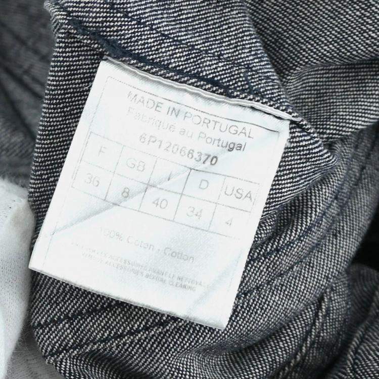 Pre Owned Christian Dior Sleeveless Indigo Denim Dress Size 36