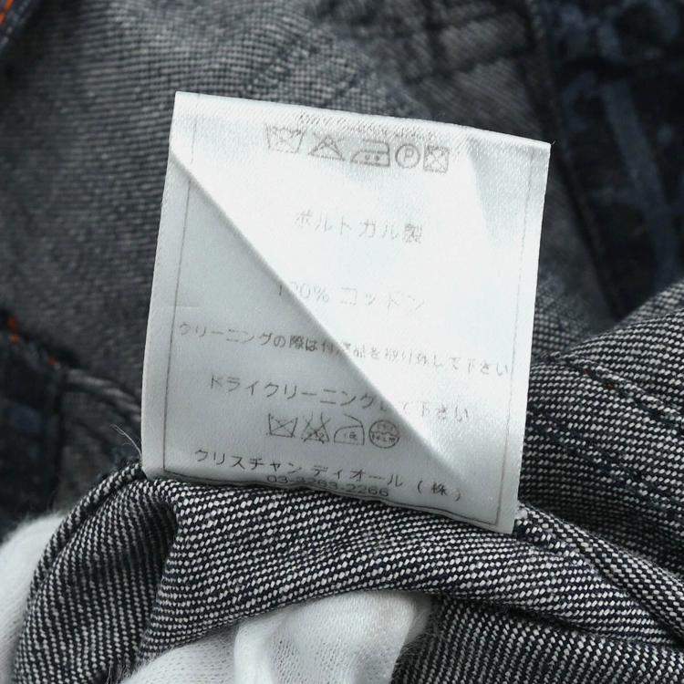 Pre Owned Christian Dior Sleeveless Indigo Denim Dress Size 36
