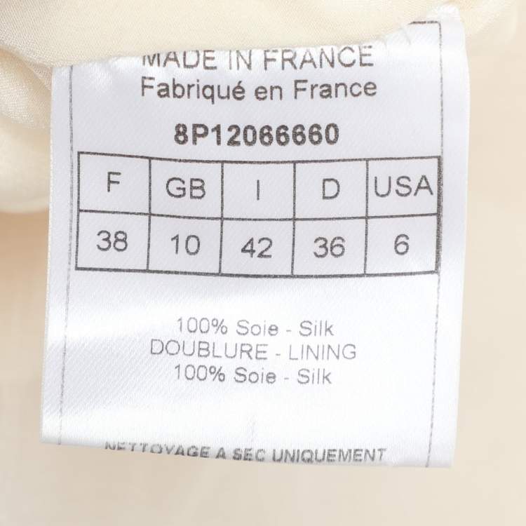 مملوكة مسبقًا Dior Cream Silk Midi Dress M