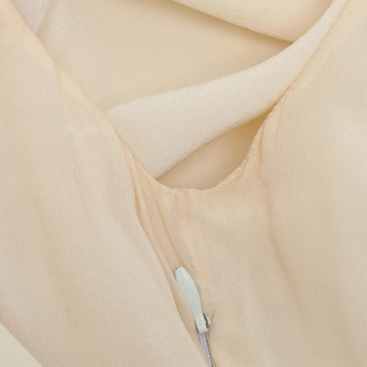 مملوكة مسبقًا Dior Cream Silk Midi Dress M