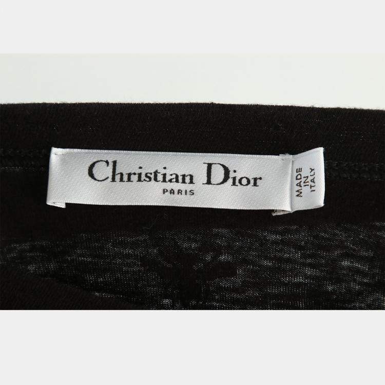 Pre Owned J'Adior 8 Printed Black T-Shirt Size S